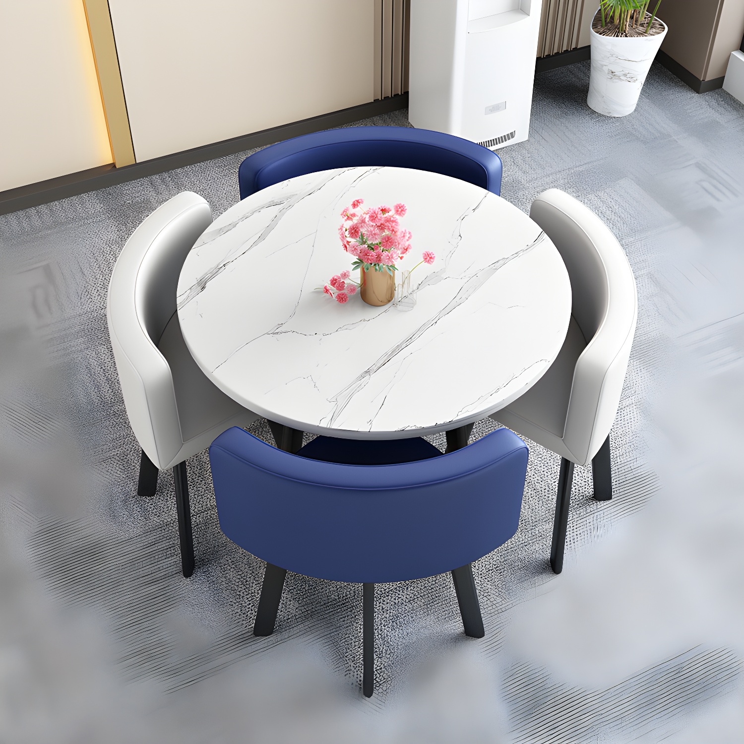 Modern Wood Dining Table Set 5 Pieces Dining Set for Home Use - image 5
