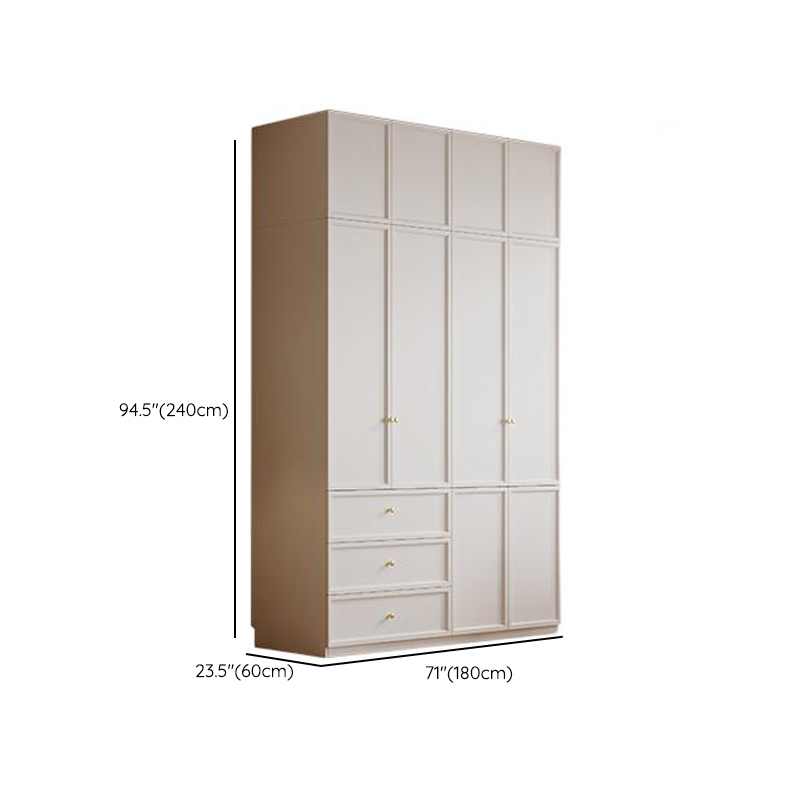 Casual Wooden Independent Armoire Cabinet with 3-Drawer, Interior Shelves, and Hanging Rod - image 20