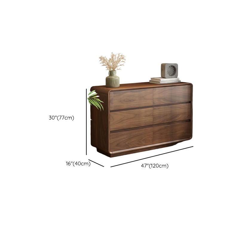Cocoa Simplistic Natural Wood Double Dresser with 6/9/5 Drawers in Horizontal/Vertical Orientation - image 10