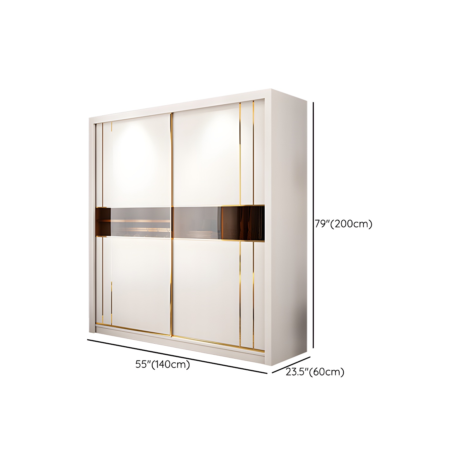 Modern Style Wardrobe Cabinet Glass Wardrobe Closet for Home - image 14