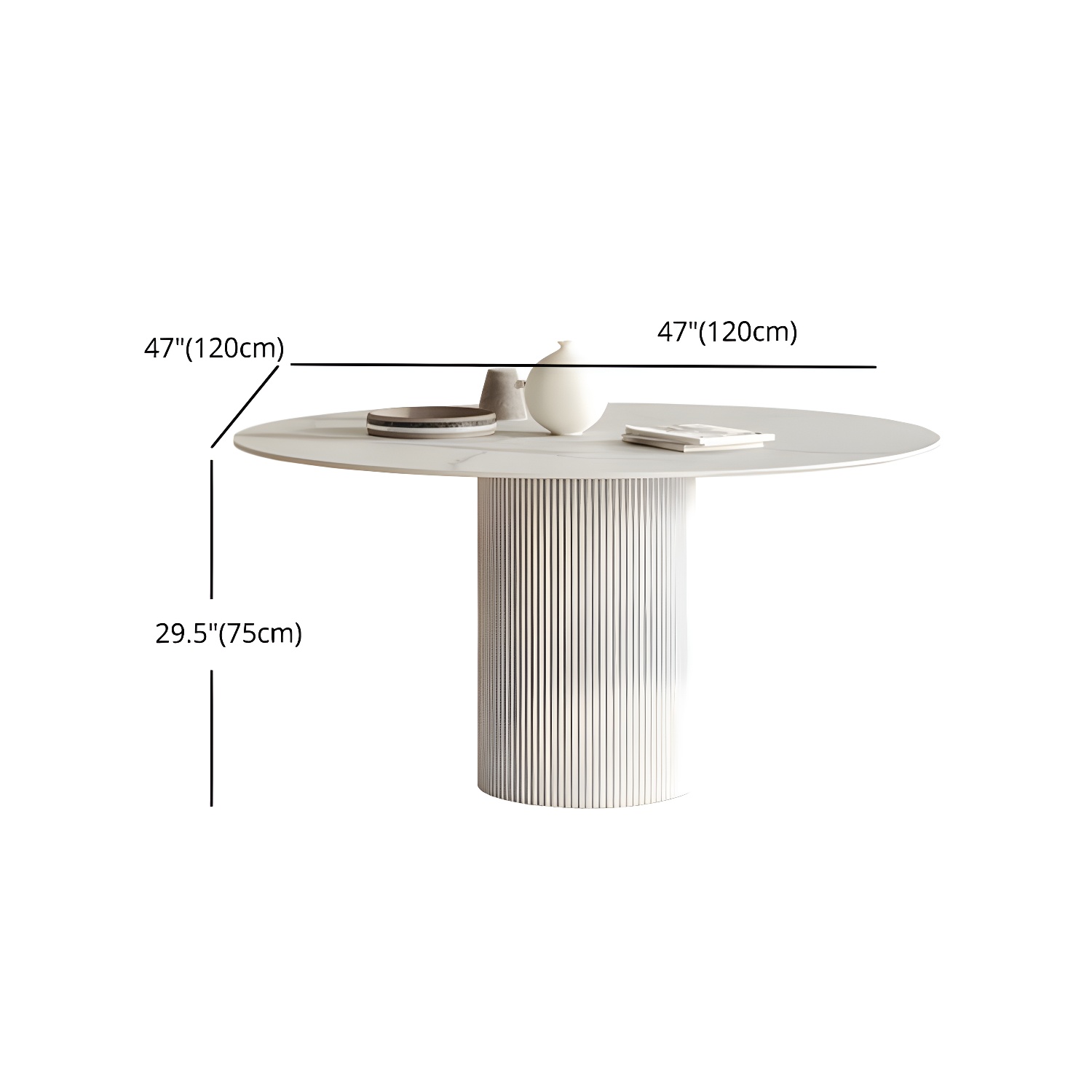 Modern 1/4/5/7 Pieces Dining Set Round Stone Dining Table for Dining Room - image 11