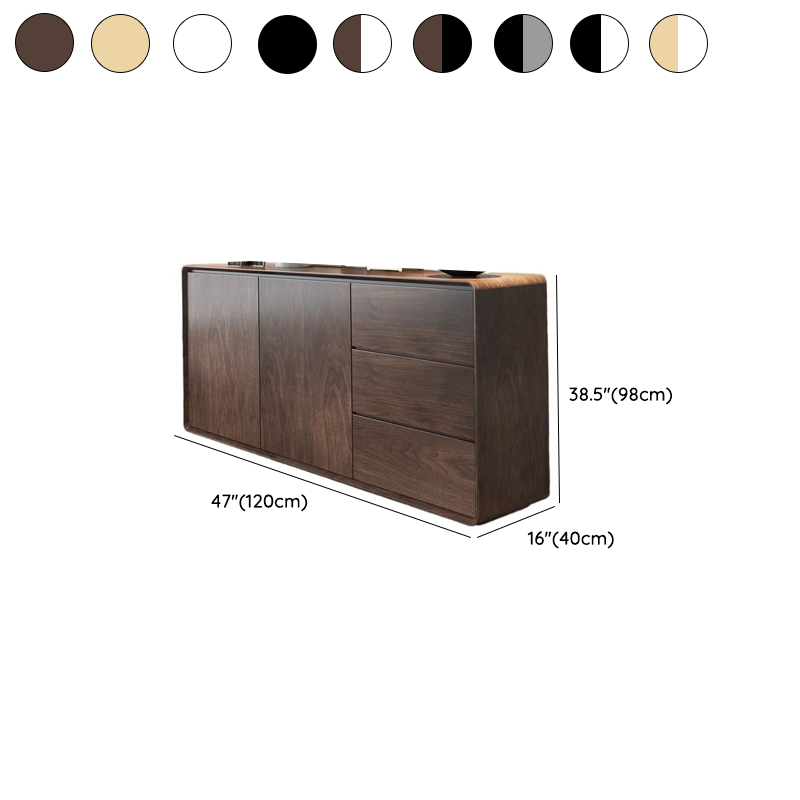 1 Shelf & 2 Doors & 3 Drawers Wood Standard/Narrow Sideboard with Closet & Kitchen Cupboards - image 17