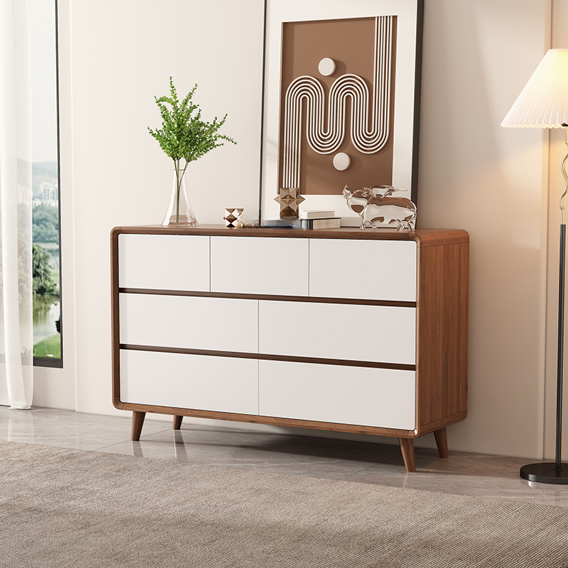 Modern Natural Wood Double Dresser/Bachelor Chest with 9 Drawers/7 Drawers/8 Drawers, Horizontal/Vertical Orientation - image 17