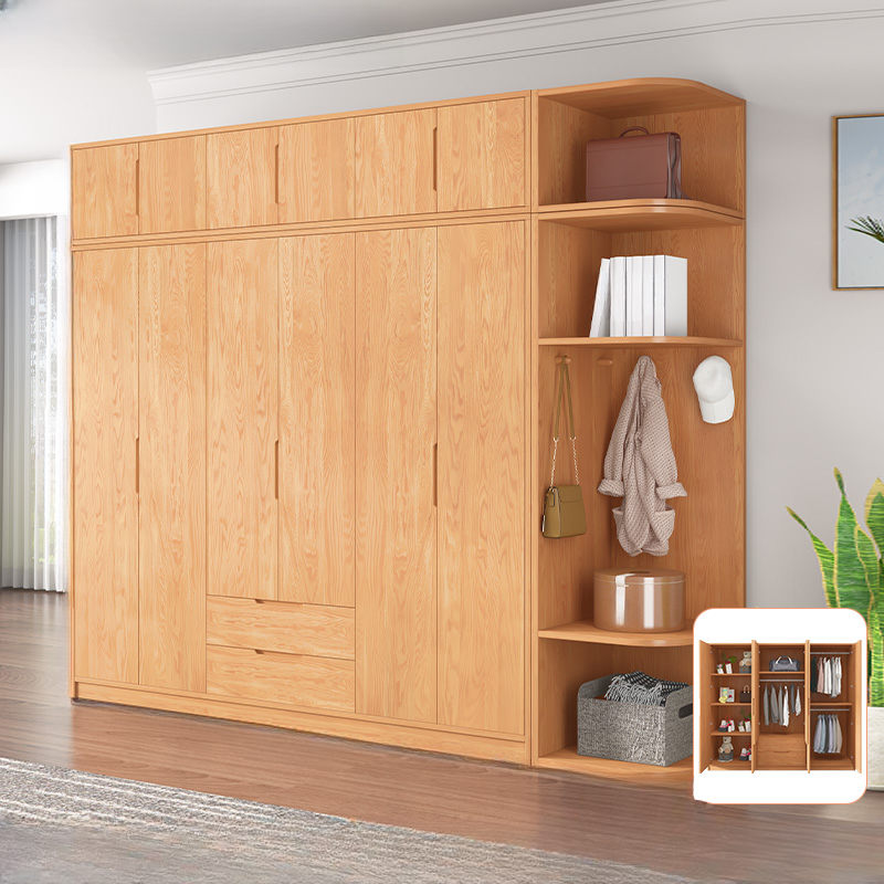 Wood Color Nordic Unfixed Wardrobe Closet - image 16