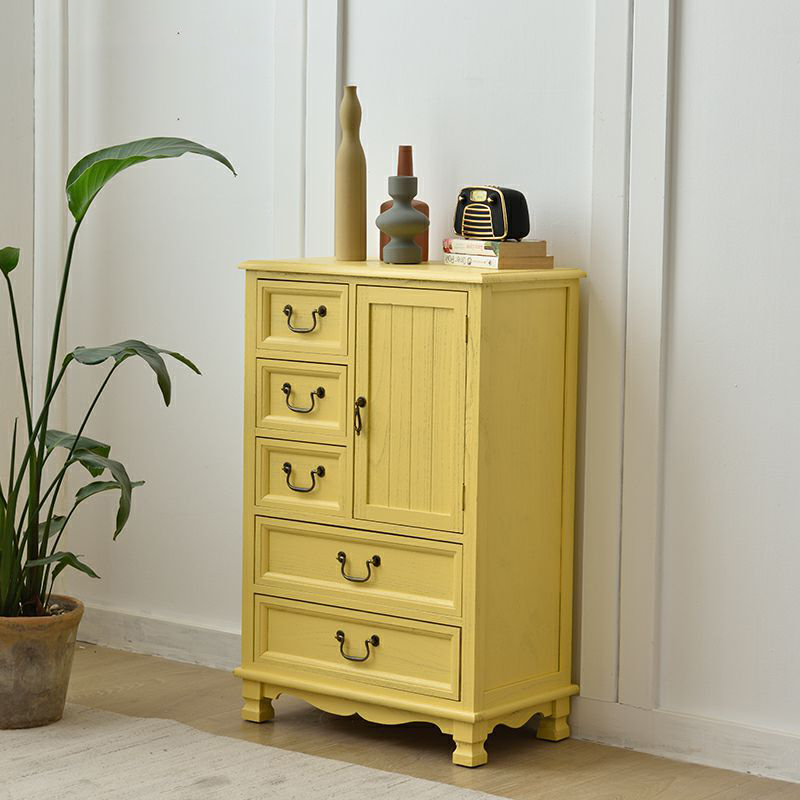 Coastal Style Storage Chest Solid Wood Countertop with Drawers and Doors - image 6