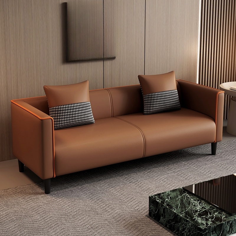 Versatile Standard Sofa/Loveseat/Single Sofa in Synthetic Leather with Dark Blue/Sage/Amber Color and Arm - image 3