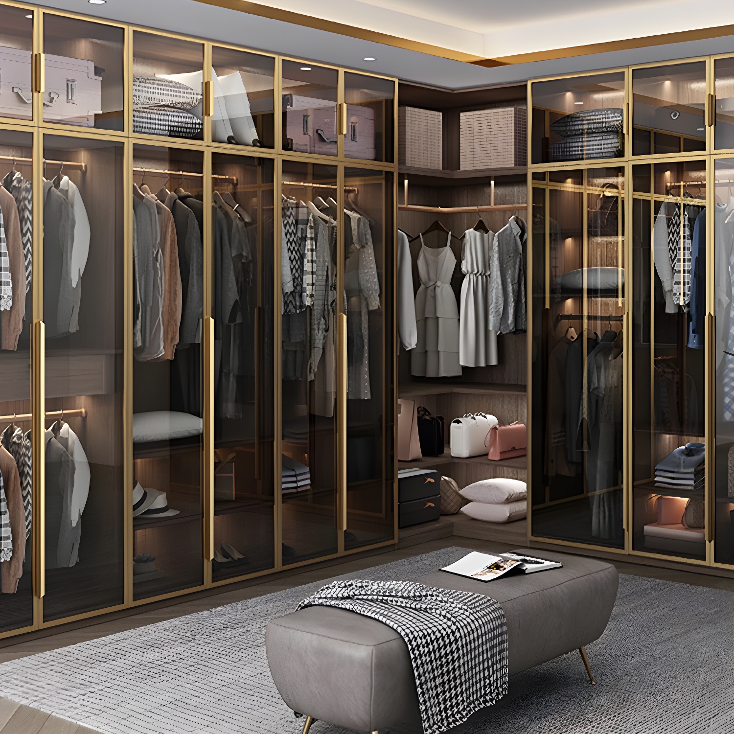 White Colour Wardrobe Armoire Contemporary Style Wooden Wardrobe Closet for Bedroom - image 13