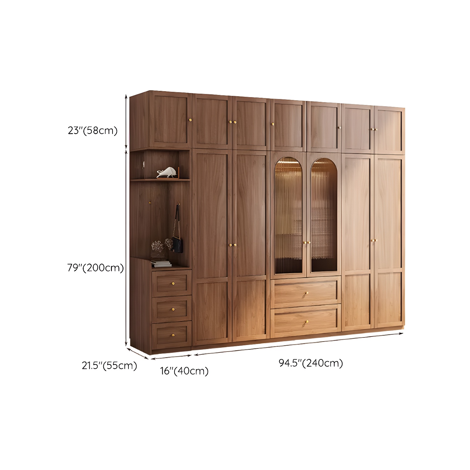 Fashionable Natural Wood Wardrobe Armoire for Stylish Closet Organization - image 27