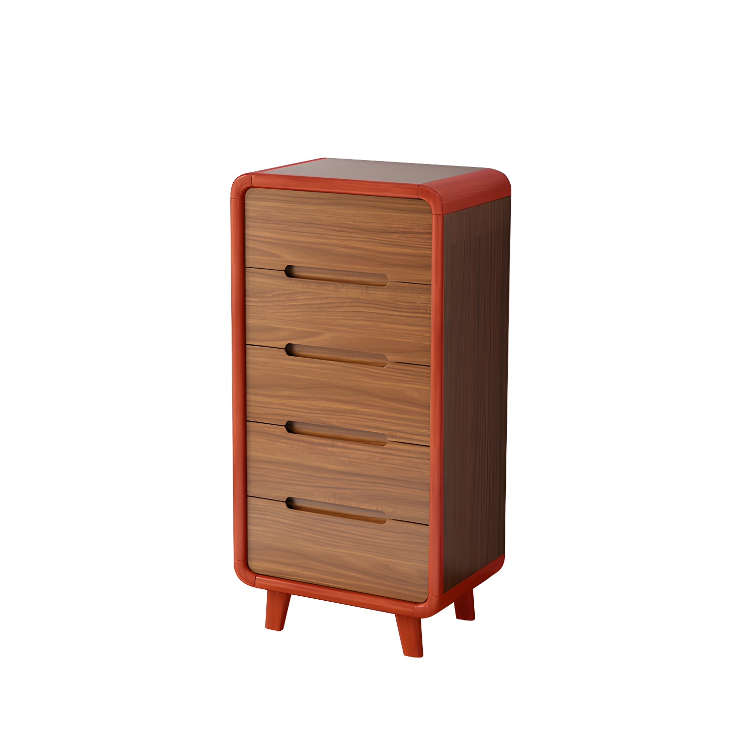 Modern Solid Wood Dresser with Narrow Profile and Drawers in Natural Finish - image 9