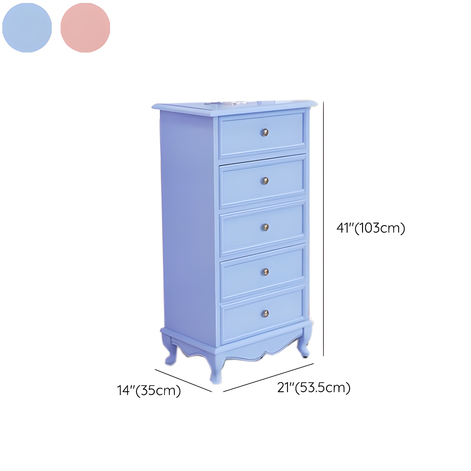 Bedroom Storage Chest Wooden Nautical Vertical Chest with Drawers - image 26