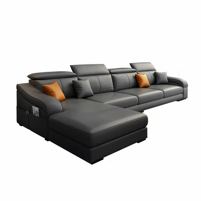 L-Shape Left Sofa Chaise for 5-seater with Sloped Arms in a Trendy Style - image 13