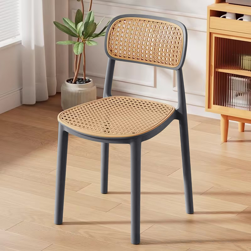 Contemporary Side Chair with Uncovered Back, Cocoa/Sage/Wood Grain Synthetic Legs - image 4