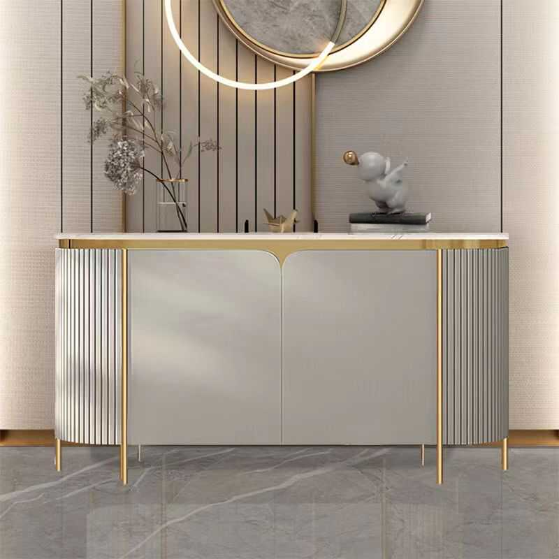 Glamorous Ground Sideboard with Standard/Narrow Size, 1 Shelf, Cabinets, Sintered Stone Countertop, and 2 Doors - image 14