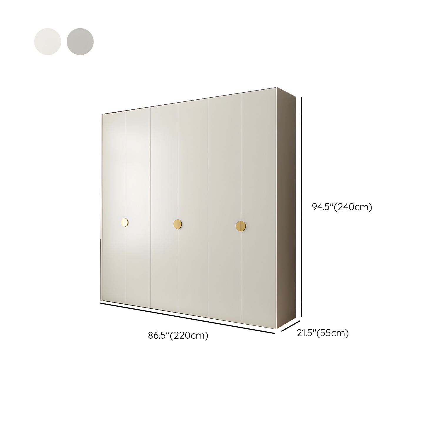 Engineered Wood Wardrobe Cabinet Modern Wardrobe Closet with Shelves for Home - image 20