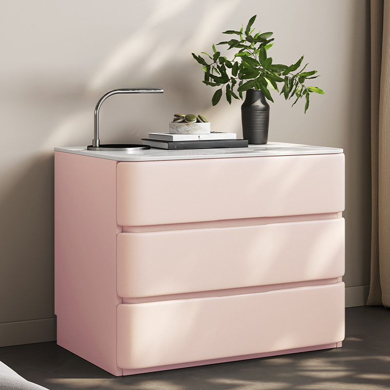 Art Deco Nightstand With Drawer Organization with 3 Drawers - image 8
