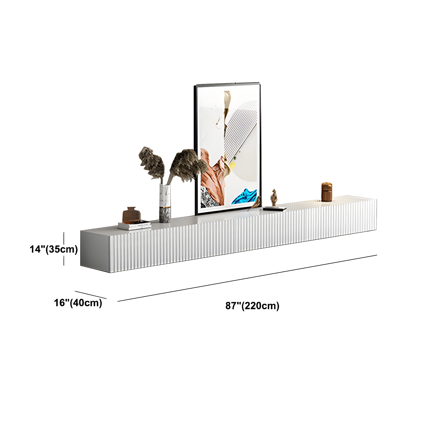 Contemporary TV Stand Console Wood TV Media Stand with Drawers - image 19