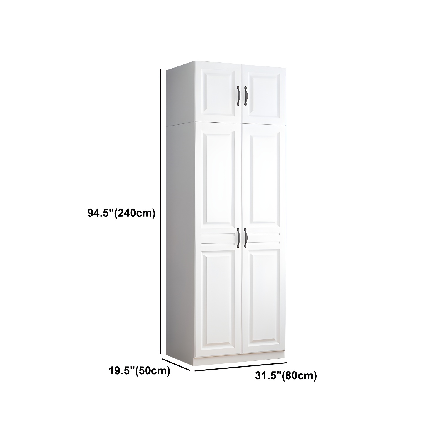 White Colour Wardrobe French Country Wooden Wardrobe Closet for Bedroom - image 21