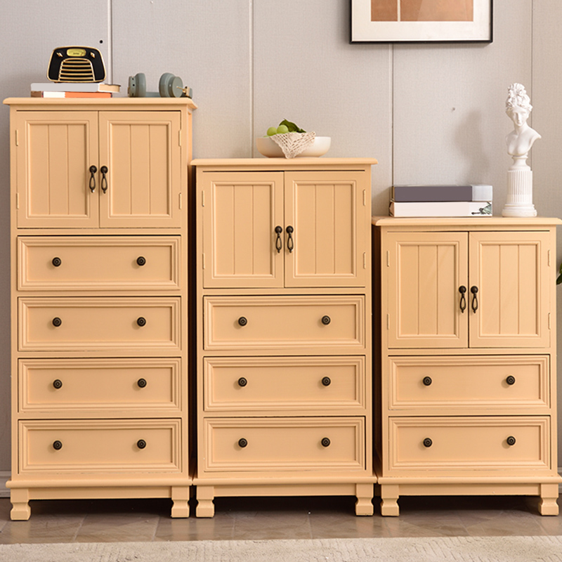 Scandinavian Narrow Metal Lingerie Chest/Semainier, Features 1 Cabinet and Included Shelves - image 15