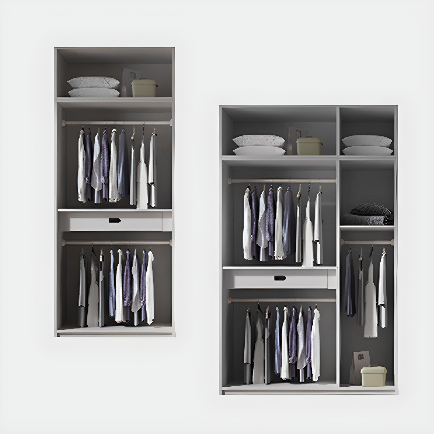 Bedroom Soft Close Doors Armoire Modern Style Wooden Wardrobe Cabinet - image 7