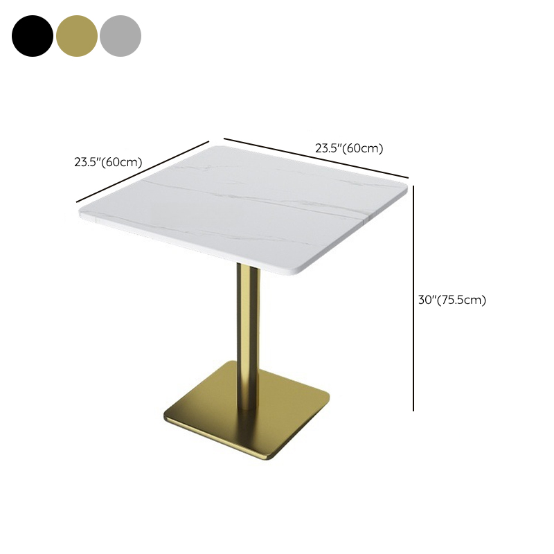 Trendy/Art Deco White Sintered Stone Dining Table, Fixed Mechanism, Seats 2, Scratch-immune - image 17