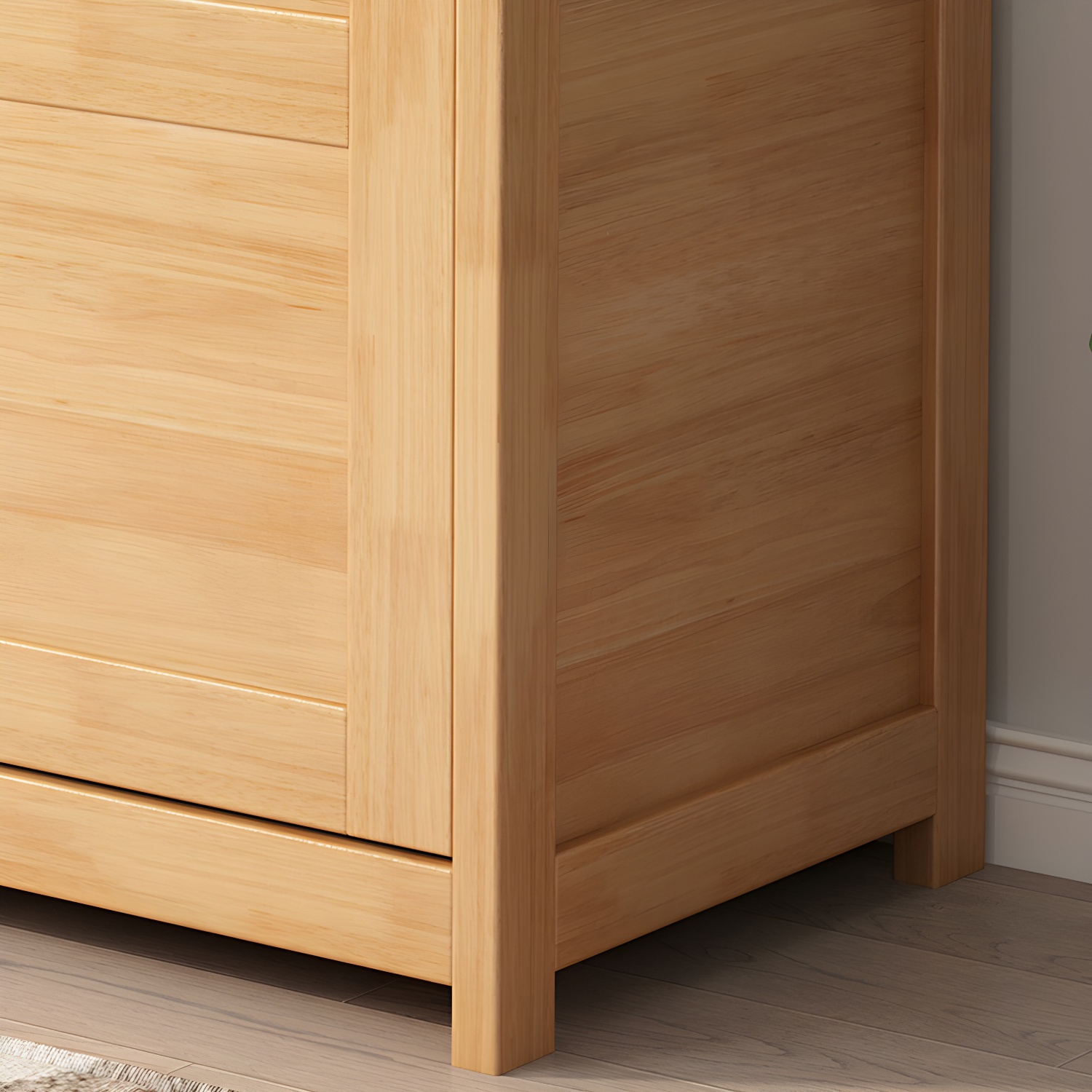 Rubberwood Solid Wood Wardrobe Traditional Freestanding Wardrobe - image 11