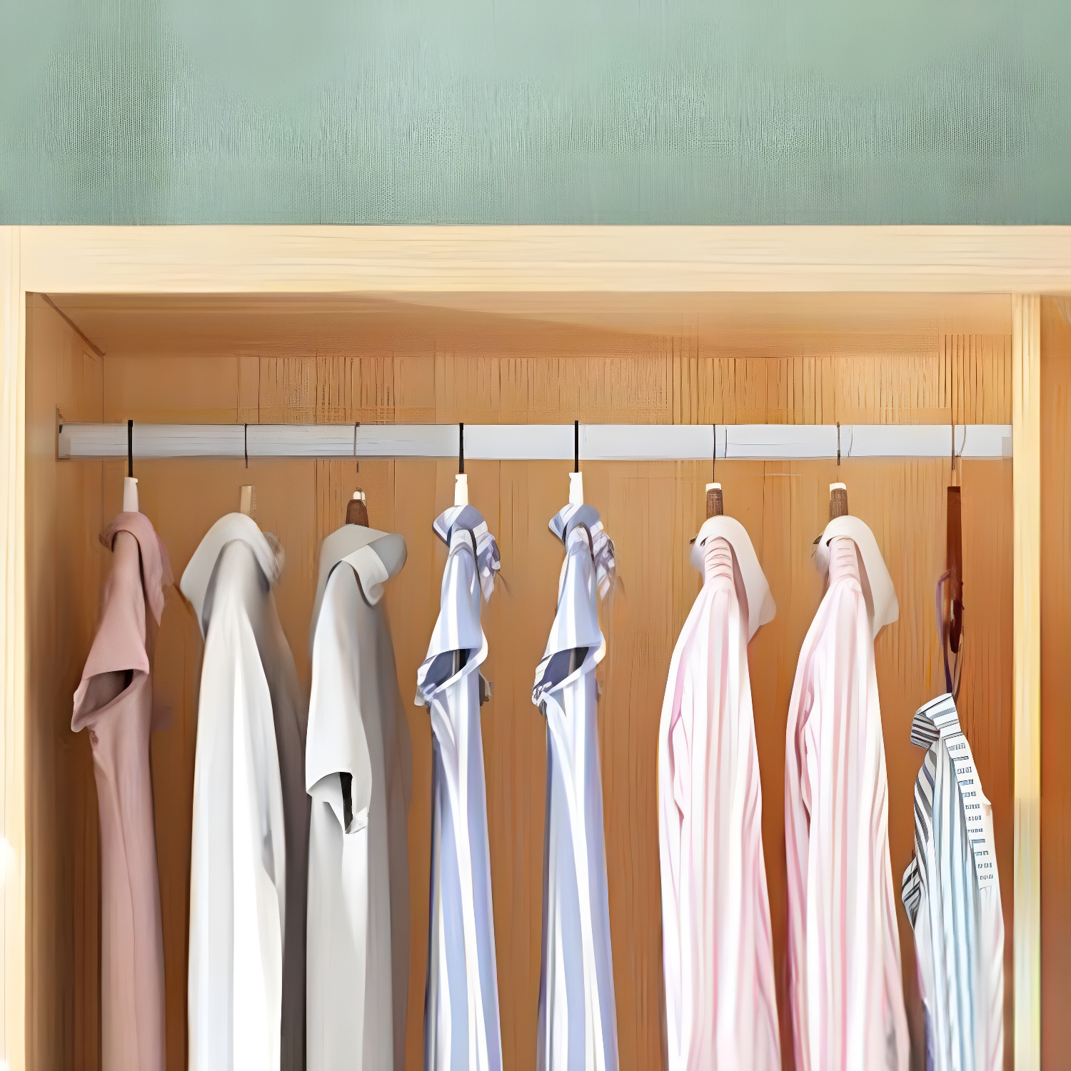 Contemporary Solid Wood Sliding Door Wardrobe Cabinet with Shelves - image 10