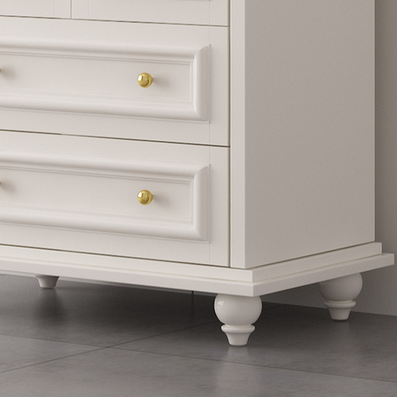 Chalk/Light Blue Contemporary Lumber Cabinet Armoire with Soft Close Drawer and Door, Interior Shelves, and Hanging Rod - image 5