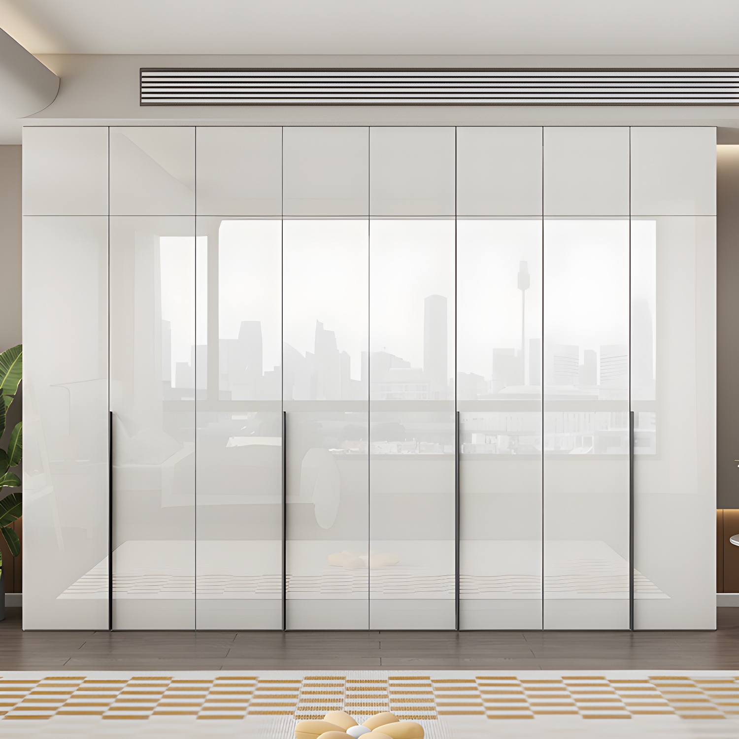 Solid Wood White Wardrobe Armoire with Drawers, Clothing Rod, and Shelves - image 4