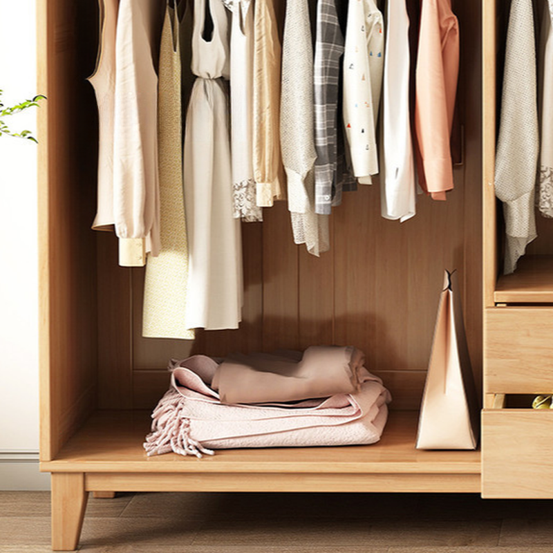 Natural Finish Cabinet Armoire with 2-Drawer - image 5