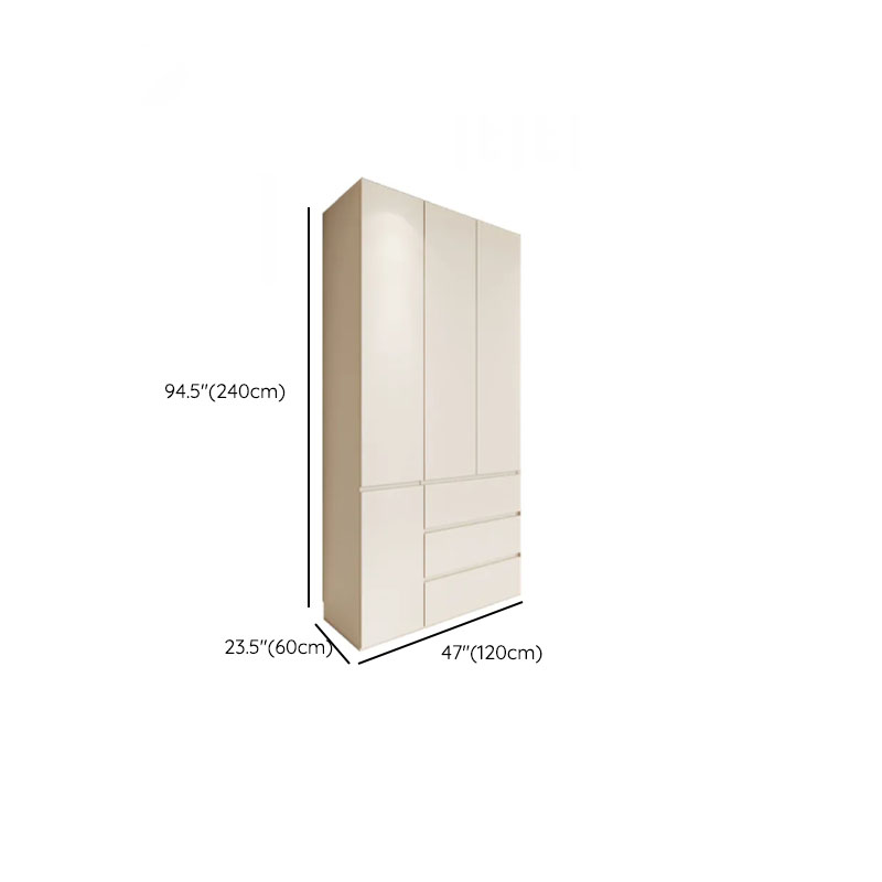 Beige Manufactured Wood Independent Wardrobe Closet with Soft Close Drawer, Soft Close Door, Interior Shelves, and Articulated Mechanism - image 11