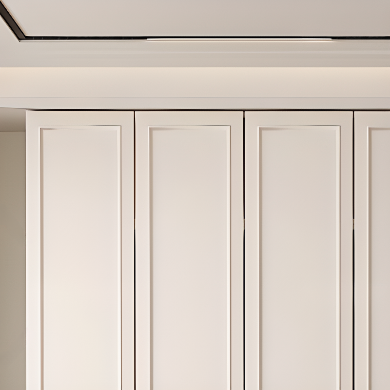 White Casual Wood Independent Armoire Cabinet with Compartments, Soft Close Door, and Interior Shelves - image 3