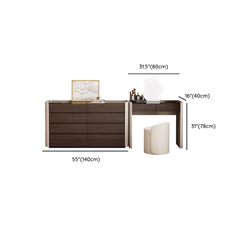 Auburn Multi-Purpose Vanity Set with 10 Drawers, Lighting, and 2-in-1 Functionality - image 15