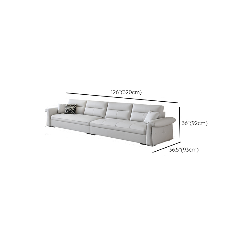 L-Shape/Straight Sofa/Sofa Chaise in Chalk with Under-seat-storage, Right Hand Facing/Horizontal Orientation, and Round Arm - image 16