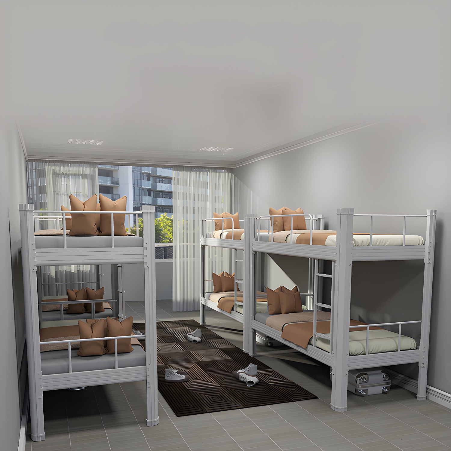 Sleek Iron Frame Modern Bed - Solid Construction and Clean Design for a Restful Sleep - image 4
