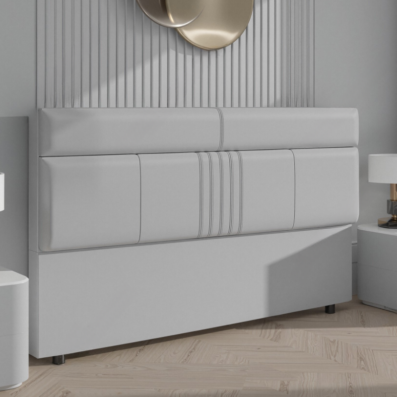 Simplistic Panel Headboard in Pine Wood with Rectangular Shape for King/Queen/Full Bed, Standard Height, Sponge Upholstery, No Distressing - image 5