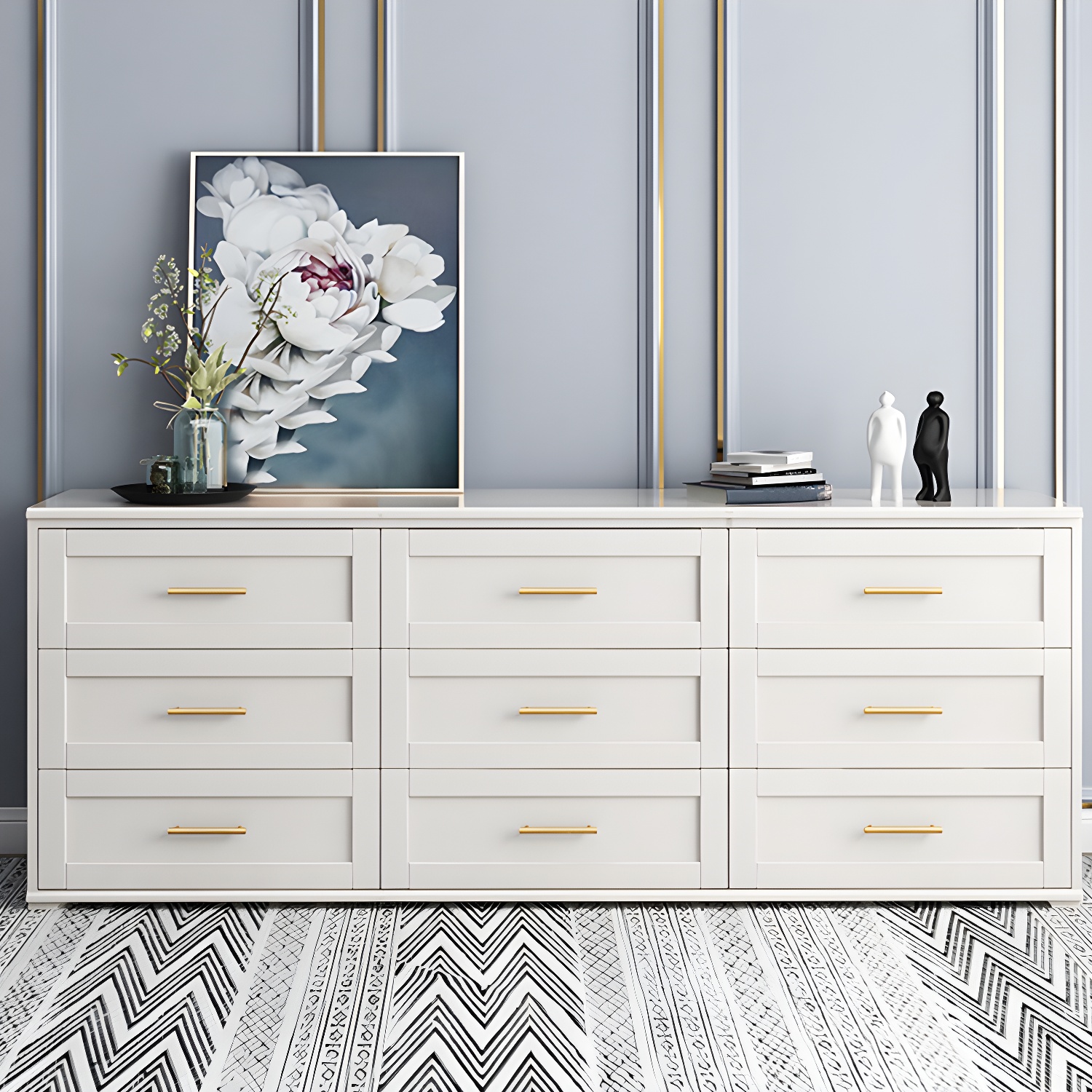 17.55-inch Width Solid Wood Storage Chest Classic Glam Storage Chest Dresser - image 13