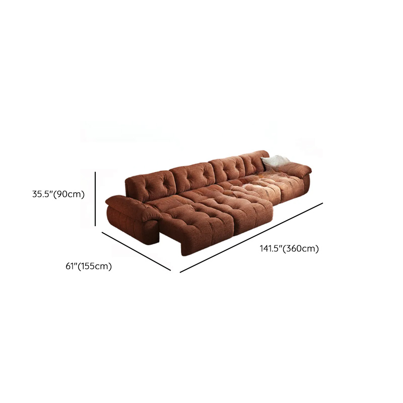 Standard/Single Sofa in Soft-pile Fabric, Amber Color with 1 Pillow - image 16