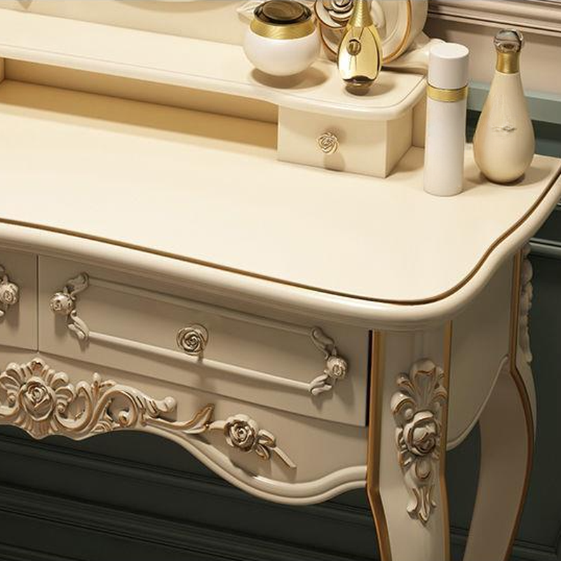 Standard/Small/Large Retro Cream Timber Vanity Set with Chair & Standing Mirror - image 7