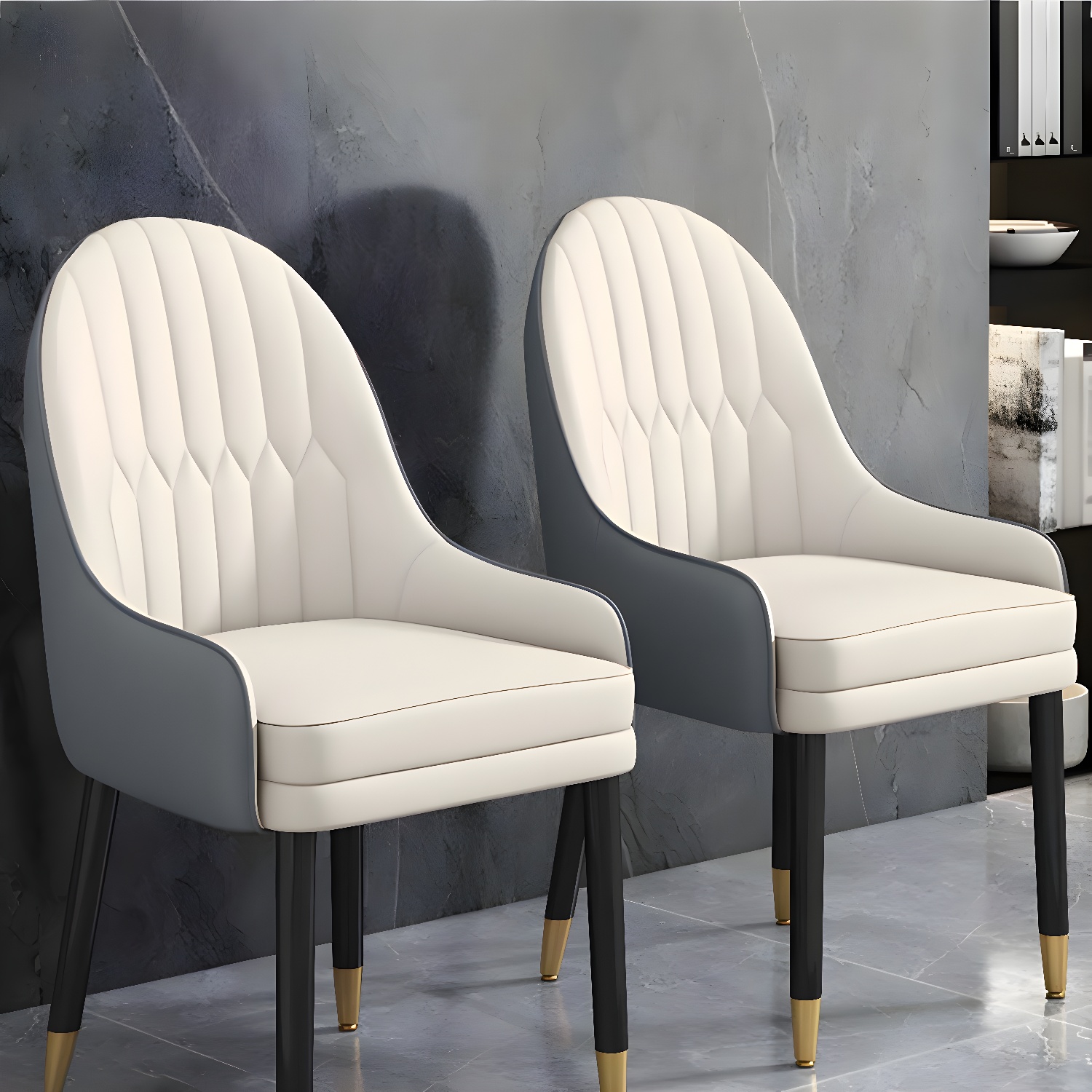 Leather Contemporary Home Side Chair Parsons Chair of 21'' Wide Chairs - image 17