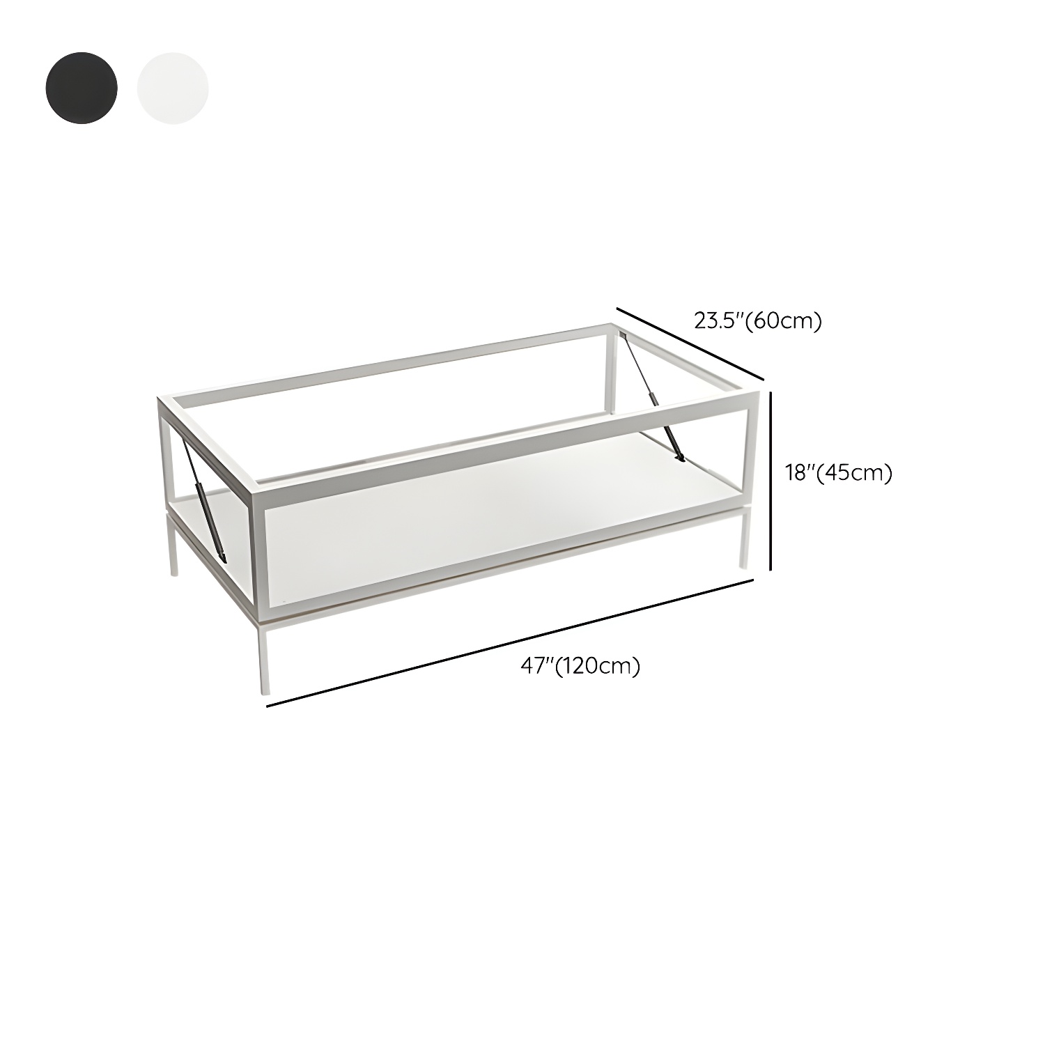 Rectangle Glass Top Coffee Cocktail Table Tranparent Contemporary with Metal Base - image 18
