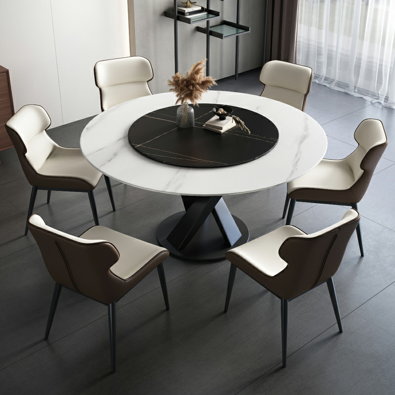 Industrial Metal Dining Set with Upholstered Chairs in White - 5 Piece Set