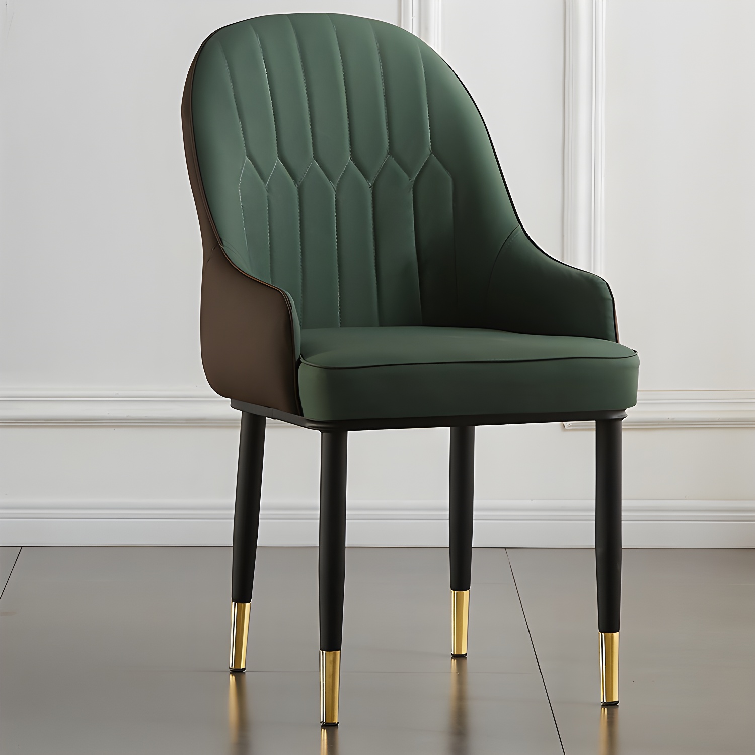 Contemporary Metal Dining Room Chairs Upholstered Dining Armchairs for Home Use - image 3