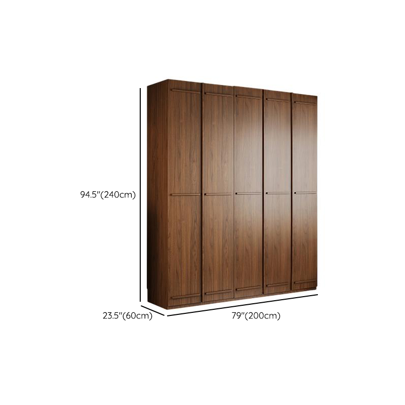 Modern Natural Wood Standalone Almirah with Soft Close Drawer and Door, Interior Shelves, and Hanging Rod - image 21