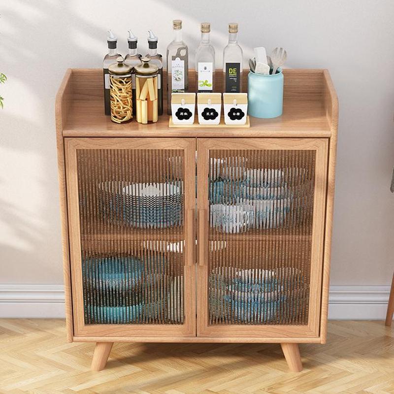 Scandinavian Style Narrow Wood Cabinet 40 cm Buffet & Sideboard Without Drawers Server - image 3