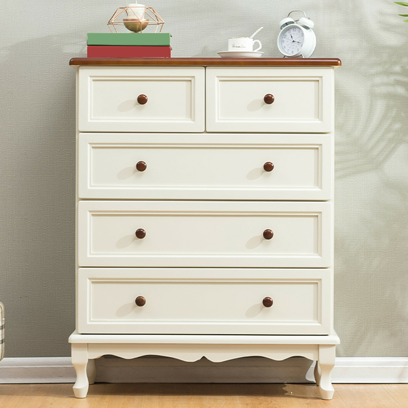 Solid Wood Countertop Storage Chest Traditional Style with Drawers - image 6