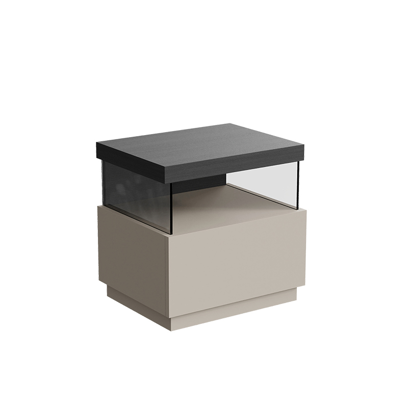 Organic Modern Nightstand With Drawer Organization with 1 Drawer and Real Wood Countertop