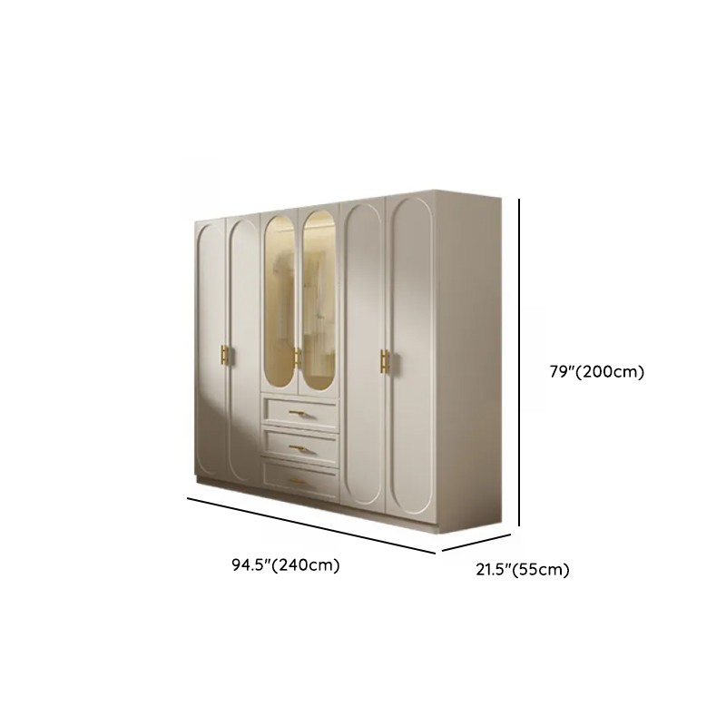 Chalk Simple Lumber Independent Wardrobe Closet with Soft Close Drawer, Interior Shelves, and Clothing Rod - image 14