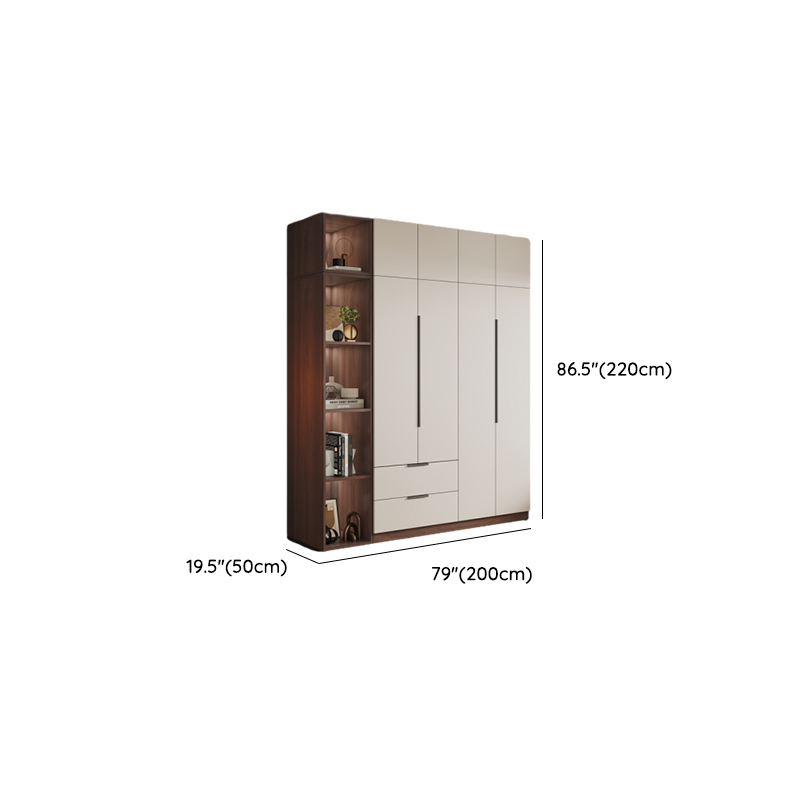 White Modish Manufactured Wood Independent Armoire Cabinet with Soft Close Drawer, Soft Close Door, and Interior Shelves - image 17