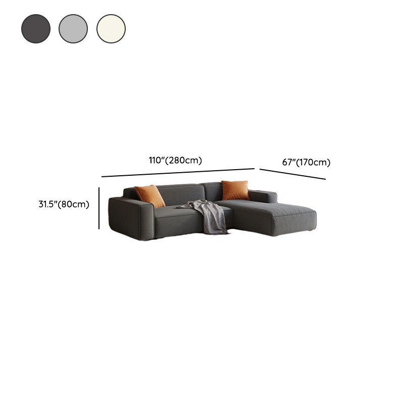 Trendy L-Shape Tear Resistant Sofa Chaise for 3-seater with Square Arm and 1 Chaise - image 14