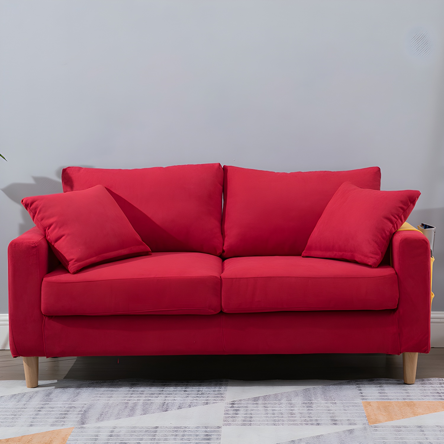 Beige Modern Farmhouse Cushions Standard Sofa 21.65"High Square Arm Sofa - image 3